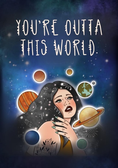 Space Girl Valentine/Galentine  created by Jessica Rigsbee: My Depiction Addiction 