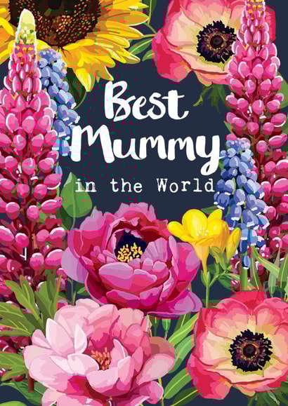  A pretty floral 'Best Mummy in the World' Mother's Day Card created by Sarah Kelleher