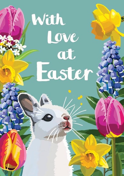 Easter Bunny 'With Love at Easter' card created by Sarah Kelleher
