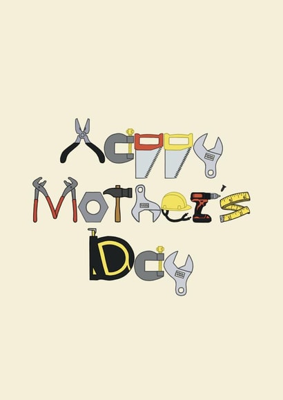 Mother's Day DIY / Tools card created by @hairheadsart