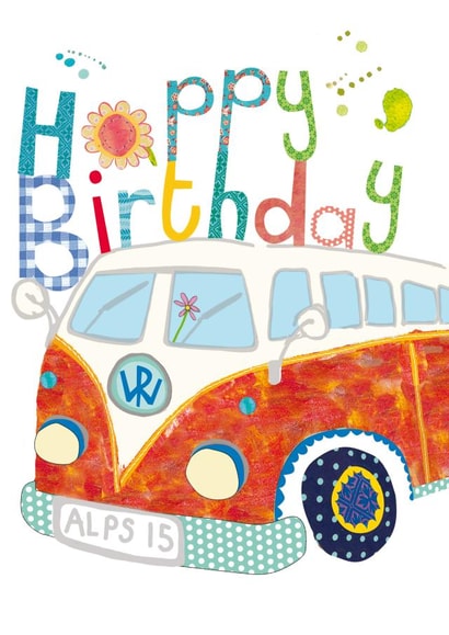 CAMPER VAN BIRTHDAY CARD created by Anya Higginson