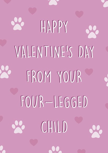 Valentine's Card From The Pet - Four Legged Child created by Canny Crafted