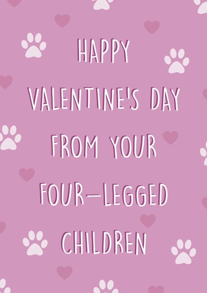 Valentine's Day From Your Pets - Dog, Cat created by Canny Crafted