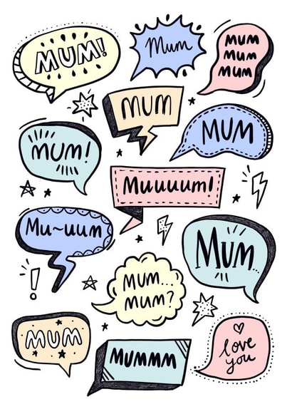 Mothers Day Speech Bubble card created by Eskimo Kiss Designs