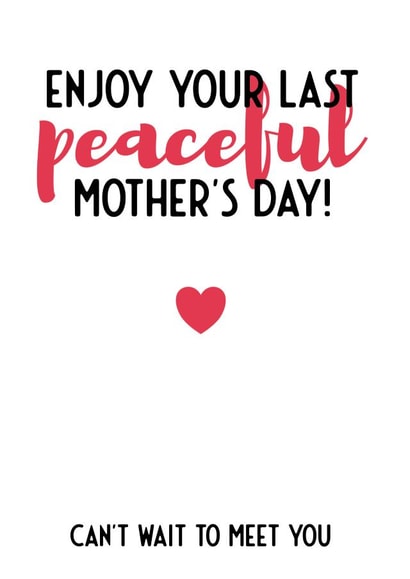 Funny Mothers Day Card from the bump created by Bev O'Connor || @oconnordesign