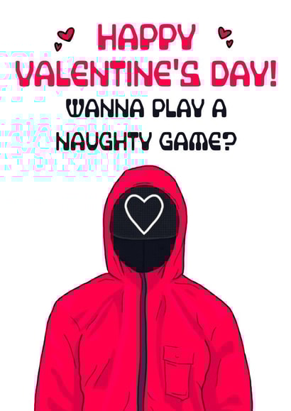 Valentine's Day Squid Game Card created by Nerd Is The Word