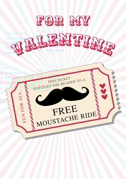 Free Moustache Ride Valentine Card created by Wink Design - Michelle Roberts