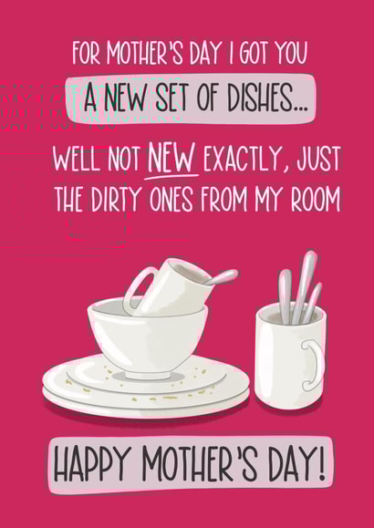 New set of dirty dishes for Mothers Day created by Silky Rose Design