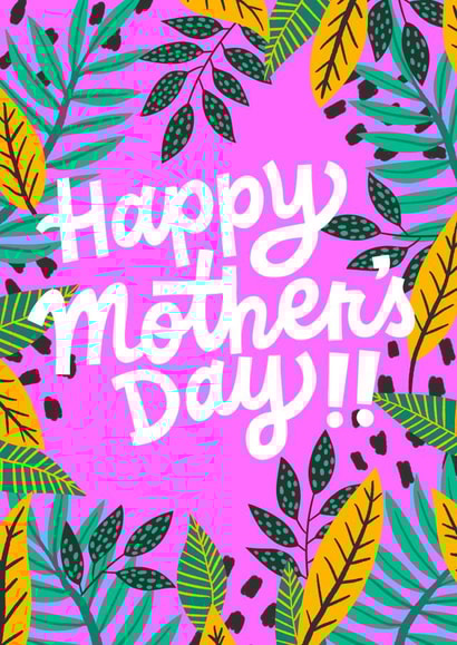 Pink Funky Jungle Mother's Day Card created by Kelley Dillon