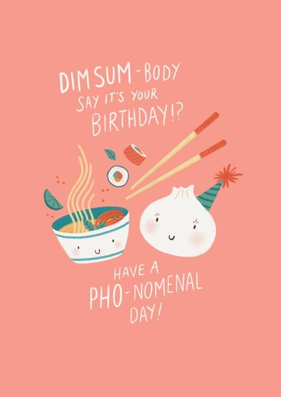 Dumpling Birthday Card created by Bird & Co Studio