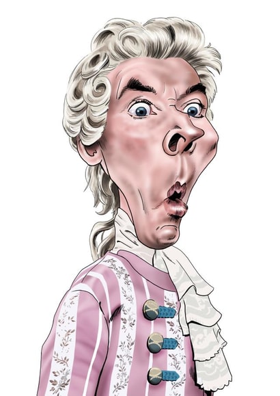 Kenneth Williams 'Carry On' card created by Richard Farrell