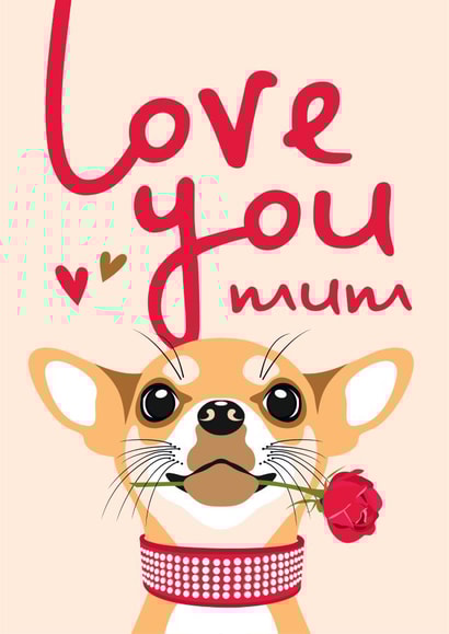 Chihuahua Mother's Day Card created by Diva Doodle Designs