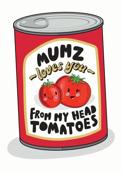 Love you Mum Cute Tomatoes Mother's Day / Birthday Card created by Mrs Best Paper Co.