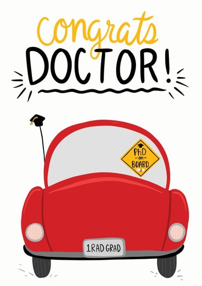 PhD Graduation Card created by Fox Card Co