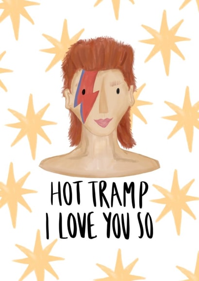 David Bowie Rebel Rebel Valentines Card created by Phoebe Harris