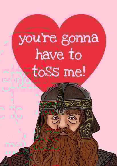 ‘You’re gonna have to toss me’ funny movie quote card! created by Swish & Scribble