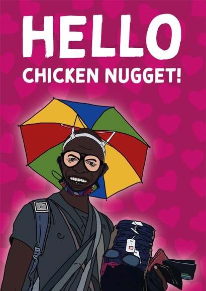 Hello Chicken Nugget TikTok Valentines Card created by Cards from Designers
