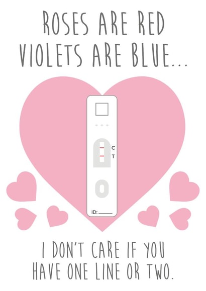 A Covid Valentines - I Don't Care If You Have One Line Or Two created by Wilkos Awesome To The Max Cards