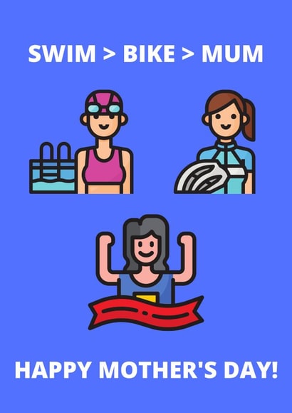 Mother's Day Triathlon Card created by Mad Funny