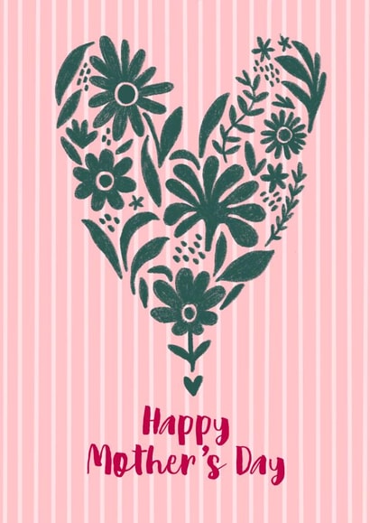 Happy Mother's Day flower heart created by May Summers-Perkins