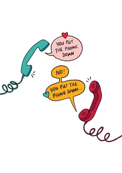 You put the phone down Valentines card created by Eskimo Kiss Designs