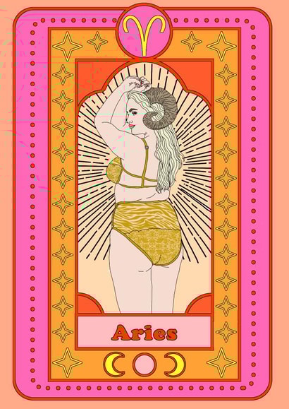 ARIES BIRTHDAY CARD created by Emily Nash
