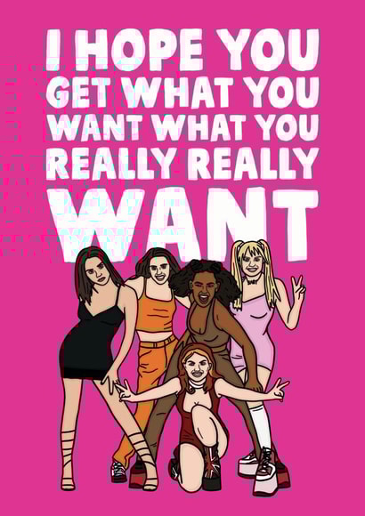 The spice girls birthday card 1001 created by Studio Doodles