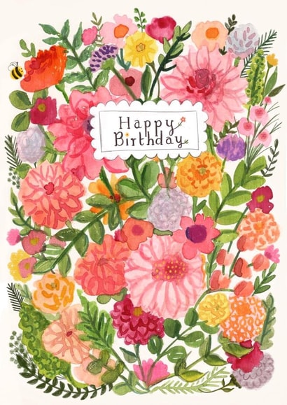 Fancy Birthday Florals created by Love Lucy Illustration