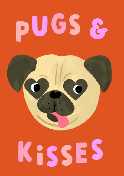 Pug Dog Valentine's Day card created by Catalina Williams
