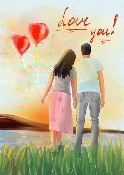 Valentine's Day Greeting Card 1000 created by Darya Usolceva 