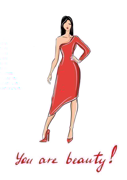 Birthday greeting card with a compliment for a friend created by Darya Usolceva