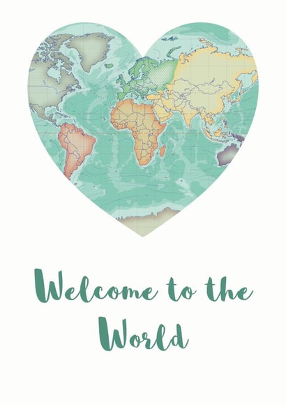 Welcome to the World New Baby card created by Bombus