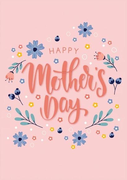 Classic Mothers Day Card - Wreath - Happy Mother's Day created by Creationery