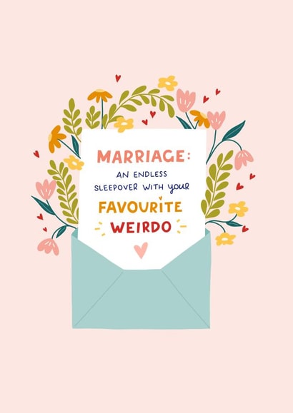 Favourite weirdo - Envelope themed card created by Make and Tell