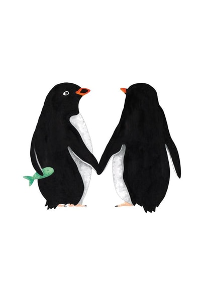 Penguin Love Card created by Nic Allan