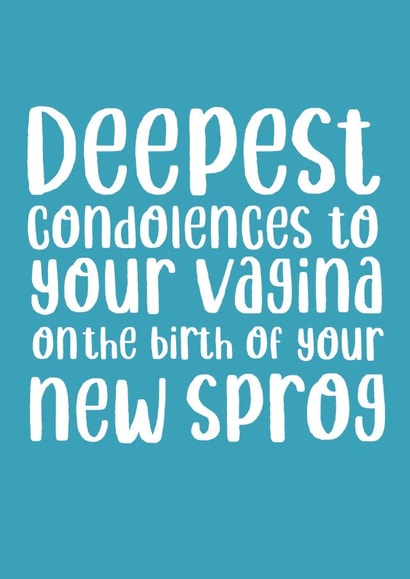 Funny new baby congratulations card created by Sneakysquid