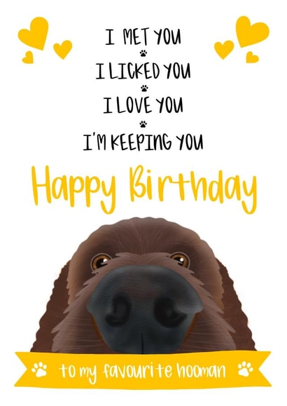 Cute Birthday Card from the Dog created by The Merry Giraffe