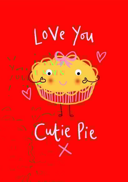 Love You Cutie Pie Valentine created by Lindsay loves to draw
