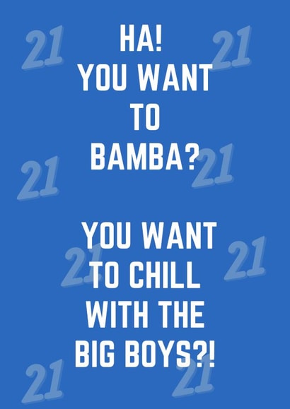 21st birthday tiktok audio birthday card created by Curly Cards