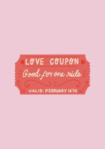 Love coupon Valentine’s card  created by Finest Imaginary