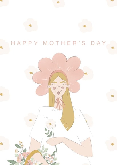 Girl Flowers for Mother's Day card created by Yana Shevchenko