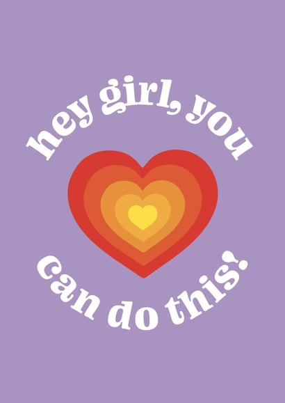 You can do this good luck card created by Amy Watkinson