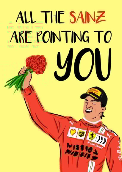 Carlos Sainz F1 Valentines created by Fancy Boy