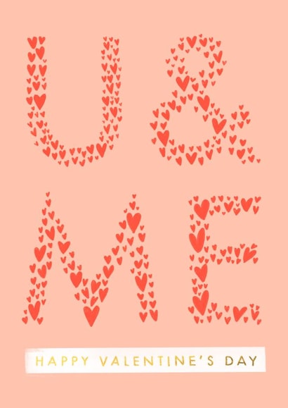 You and me hearts card created by Alissa Thaler