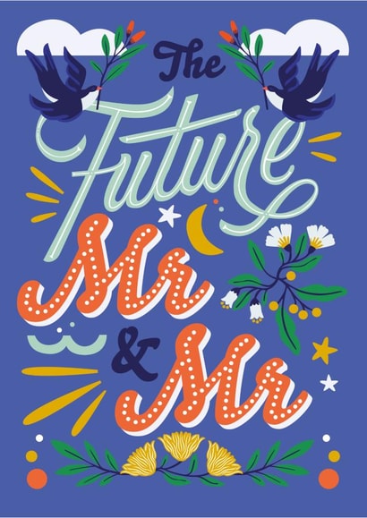 Celebrate The Future Mr & Mr - pretty wedding card created by Sarah Marie Olivia