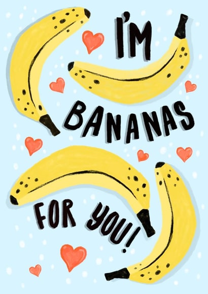 Bananas for You Valentines card created by The Jaunty Cocoon