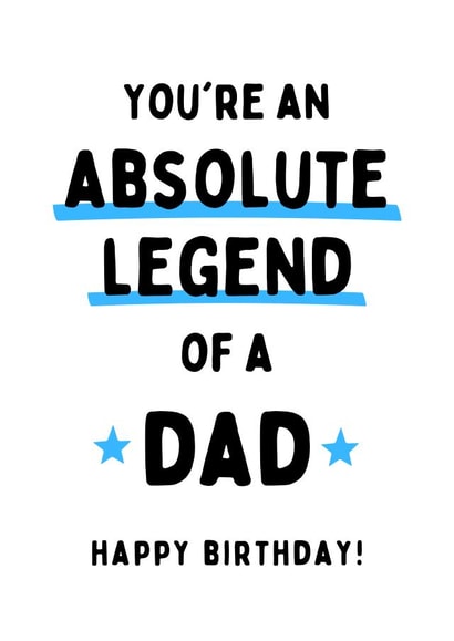 You're The Best Dad - Absolute Legend created by Gobbygifts