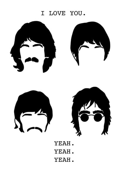 Beatles Valentine’s Day card created by DaisyDoodles