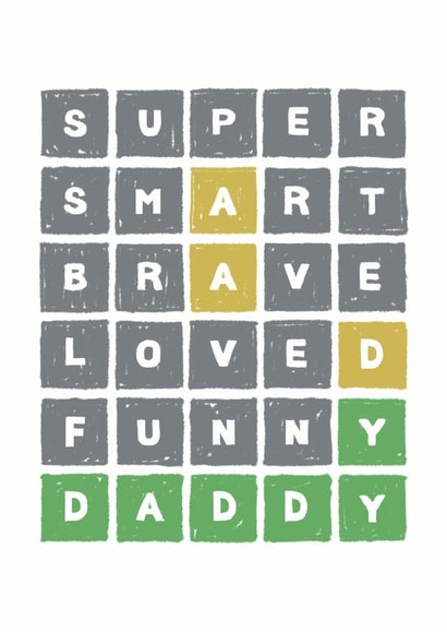 Happy Birthday Daddy Wordle Card created by Paper Plane