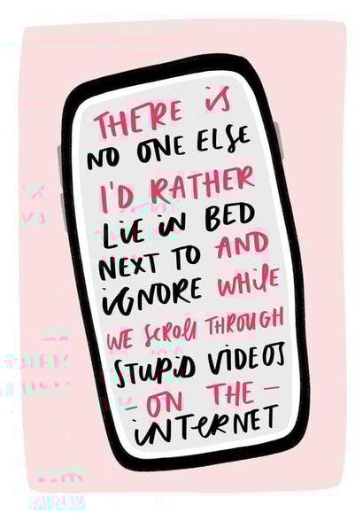 There's No One Else I'd Rather Ignore Funny Boyfriend Card created by Studio Yelle